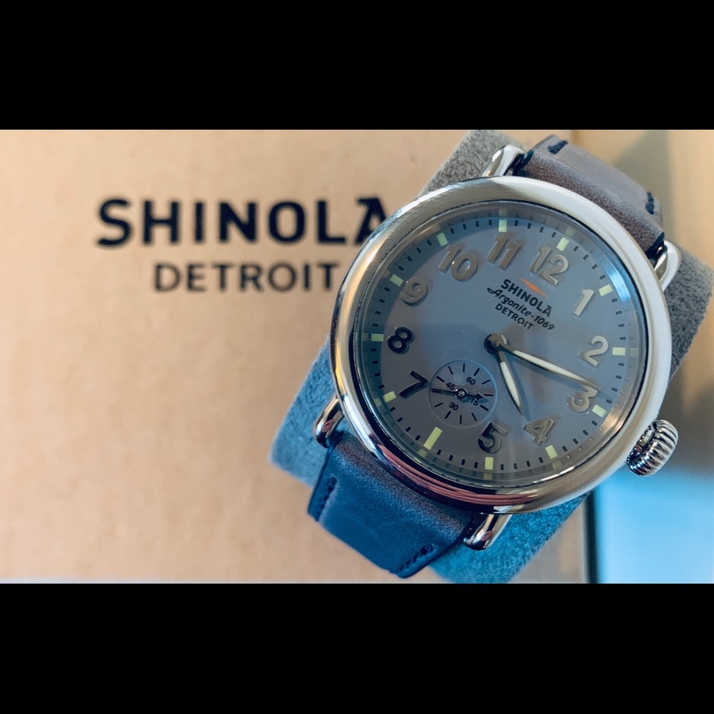 NWOT Shinola Runwell 36mm Watch (Blue)
